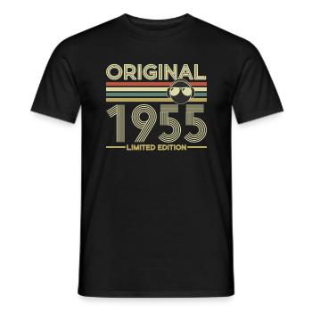 1955 - Men's T-Shirt - black - Front - AI Model Male 178 light (178cm)