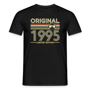 1995 - Männer T-Shirt - Schwarz - Vorne - AI Model Male 178 light (178cm)