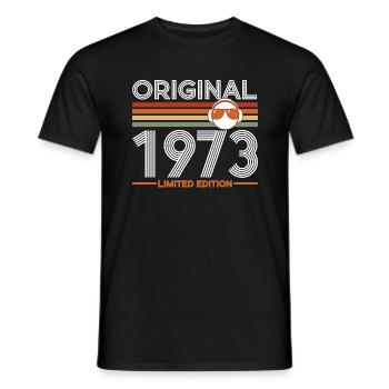 1973 - Men's T-Shirt - black - Front - AI Model Male 178 light (178cm)