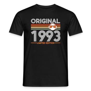 1993 - Men's T-Shirt - black - Front - AI Model Male 178 light (178cm)