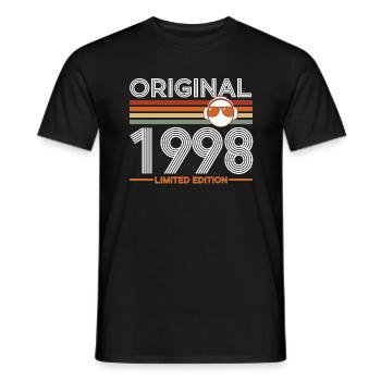 1998 - Männer T-Shirt - Schwarz - Vorne - AI Model Male 178 light (178cm)