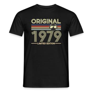 1979 - Men's T-Shirt - black - Front - AI Model Male 178 light (178cm)