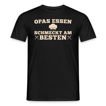 Opas Essen schmeckt am besten - Männer T-Shirt - Schwarz - Vorne - AI Model Male 178 light (178cm)