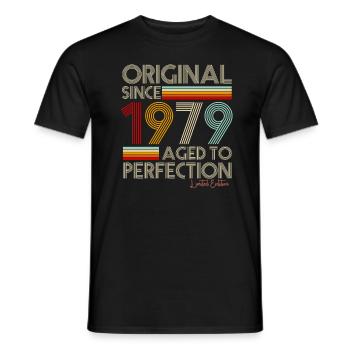 1979 - Men's T-Shirt - black - Front - AI Model Male 178 light (178cm)