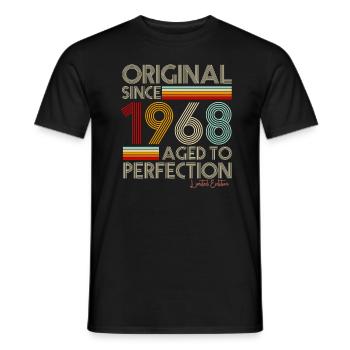 1968 - Men's T-Shirt - black - Front - AI Model Male 178 light (178cm)