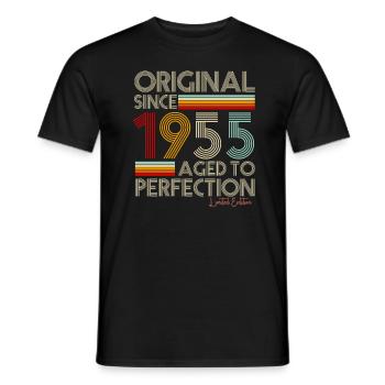 1955 - Men's T-Shirt - black - Front - AI Model Male 178 light (178cm)