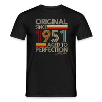 1951 - Men's T-Shirt - black - Front - AI Model Male 178 light (178cm)