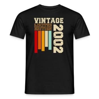 2002 - Men's T-Shirt - black - Front - AI Model Male 178 light (178cm)