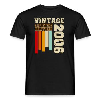 2006 - Men's T-Shirt - black - Front - AI Model Male 178 light (178cm)