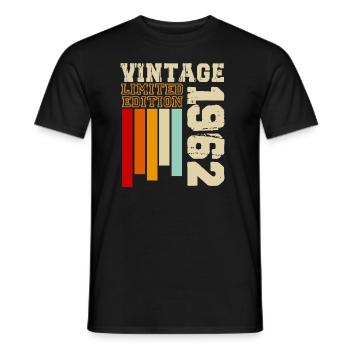 1962 - Men's T-Shirt - black - Front - AI Model Male 178 light (178cm)