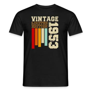 1953 - Men's T-Shirt - black - Front - AI Model Male 178 light (178cm)
