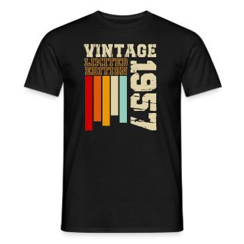 1957 - Men's T-Shirt - black - Front - AI Model Male 178 light (178cm)