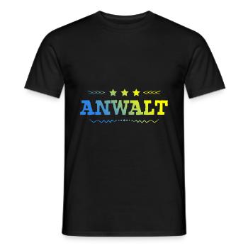 Anwalt Beruf - Männer T-Shirt - Schwarz - Vorne - AI Model Male 178 light (178cm)