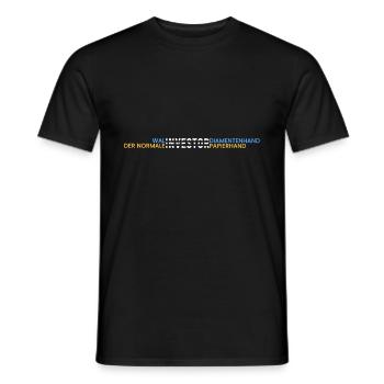 Wal Investor=Diamentenhand - Männer T-Shirt - Schwarz - Vorne - AI Model Male 178 light (178cm)