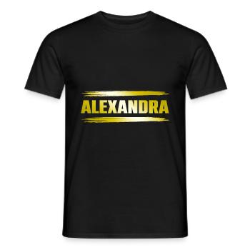 Alexandra - Männer T-Shirt - Schwarz - Vorne - AI Model Male 178 light (178cm)