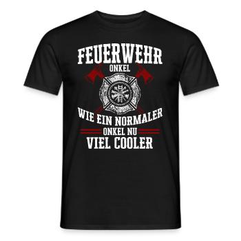 Pompier - T-shirt homme - noir - Devant - AI Model Male 178 light (178cm)