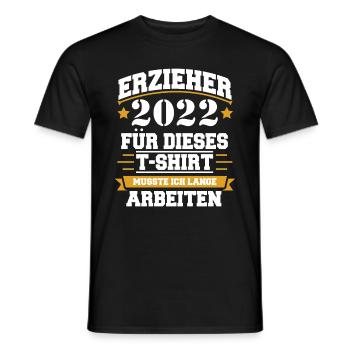 Erzieher 2022 - Männer T-Shirt - Schwarz - Vorne - AI Model Male 178 light (178cm)