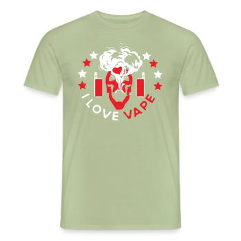Elektro Zigarette E-Zigarette E-Shisha Vape - Männer T-Shirt - Sage - Vorne - AI Model Male 178 light (178cm)