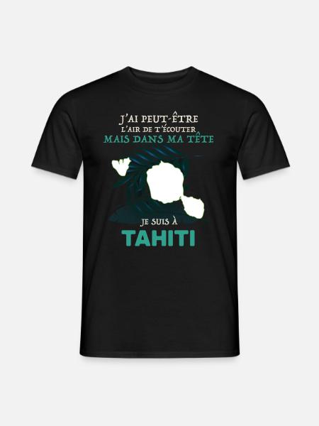 Tahiti Je T'Aime Cadeau Homme Ou Femme - T-shirt homme - noir
