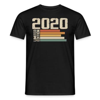 2020 Vintage - Retro 2020 Geburtstagsgeschenk 2020 - Männer T-Shirt - Schwarz - Vorne - AI Model Male 178 light (178cm)