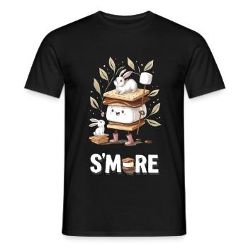 S’more avec des amis lapins - T-shirt homme - noir - Devant - AI Model Male 178 light (178cm)
