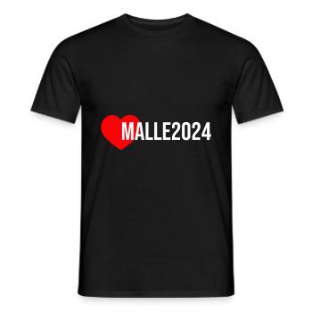 Malle 2024 Heart Holiday - Men's T-Shirt - black - Front - AI Model Male 178 light (178cm)