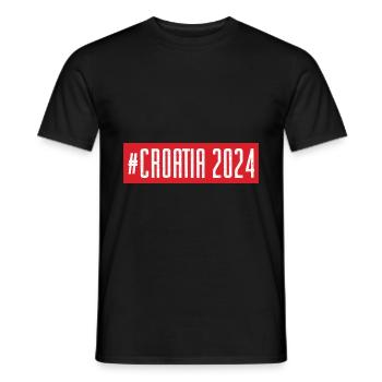 Croatia 2024 Team - Men's T-Shirt - black - Front - AI Model Male 178 light (178cm)