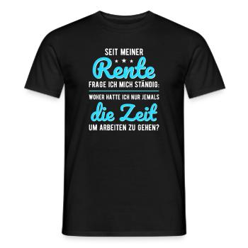 Rentner Spruch Keine Zeit in der Rente Witz - Männer T-Shirt - Schwarz - Vorne - AI Model Male 178 light (178cm)