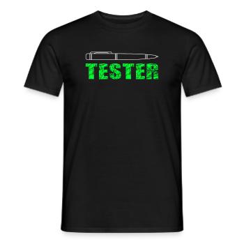 Pen Tester Penetration Tester Hacker Informatiker - Männer T-Shirt - Schwarz - Vorne - AI Model Male 178 light (178cm)