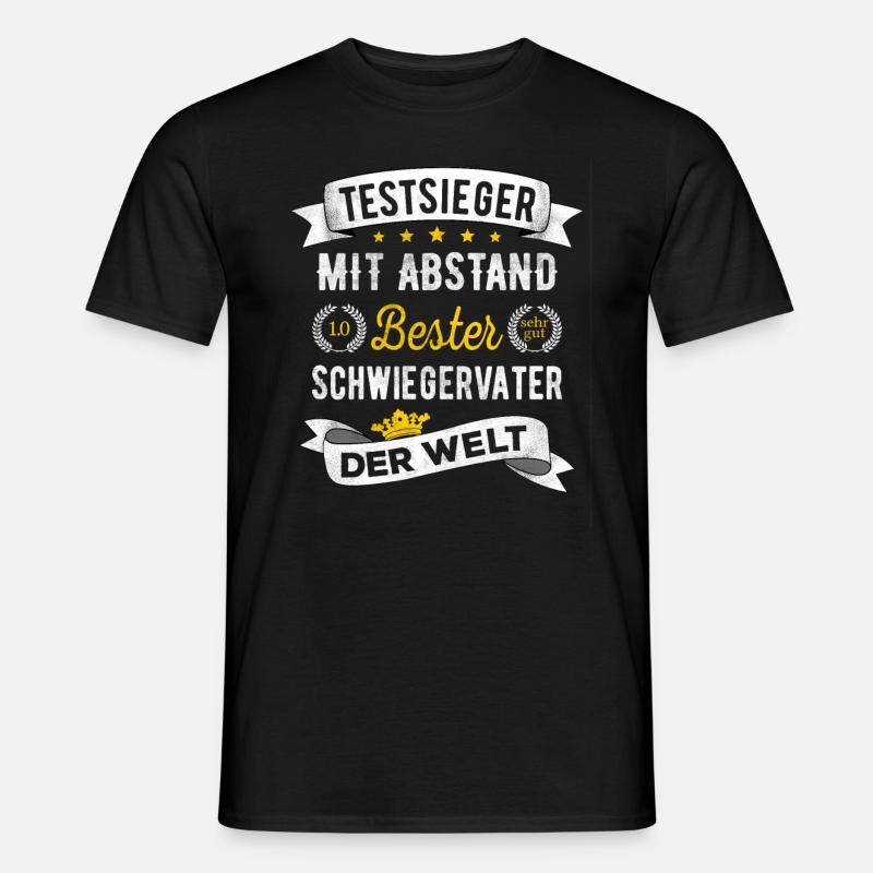Testsieger Bester Schwiegervater Der Welt Geschenk - Männer T-Shirt - Schwarz