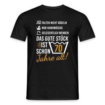 70 Geburtstag Geschenk 70. Geburtstagsgeschenk - Männer T-Shirt - Schwarz - Vorne - AI Model Male 178 light (178cm)
