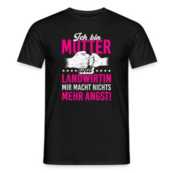Landwirtin Mama Muttertag Geschenk Mutter Bäuerin - Männer T-Shirt - Schwarz - Vorne - AI Model Male 178 light (178cm)