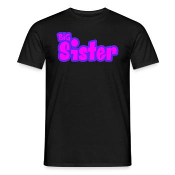 Big Sis Ältere Schwester Geschwister Familie - Männer T-Shirt - Schwarz - Vorne - AI Model Male 178 light (178cm)