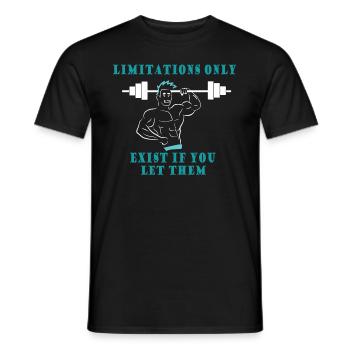 Bodybuilding Weight Training Fitness Muscle Building - Men's T-Shirt - black - Front - AI Model Male 178 light (178cm)
