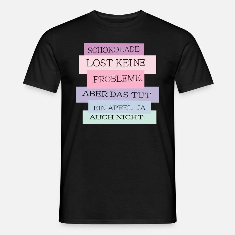 Schokolade vs. Apfel - Männer T-Shirt - Schwarz