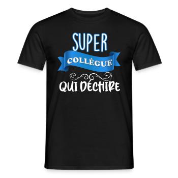 Super collègue qui déchire - T-shirt homme - noir - Devant - AI Model Male 178 light (178cm)