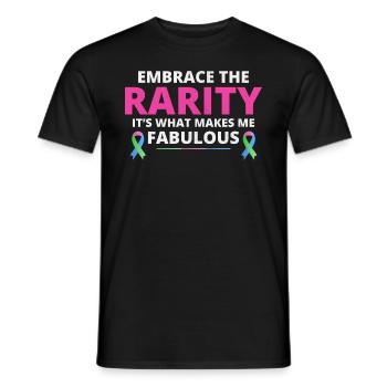 Sensibilisation aux maladies rares : une rareté fabuleuse - T-shirt homme - noir - Devant - AI Model Male 178 light (178cm)