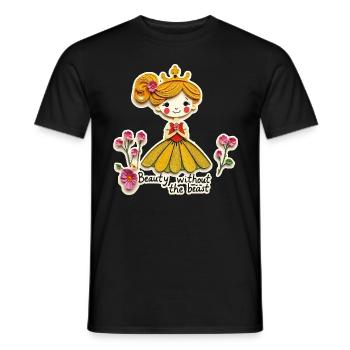 Prinzessin - Beauty without the beast 1 - Männer T-Shirt - Schwarz - Vorne - AI Model Male 178 light (178cm)