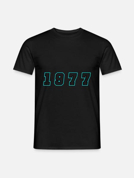 1977 Year Number - Men's T-Shirt - black