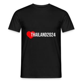 Thailand 2024 Herz Urlaub - Männer T-Shirt - Schwarz - Vorne - AI Model Male 178 light (178cm)
