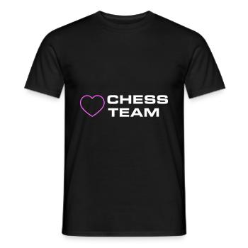 Chess Team Heart - Men's T-Shirt - black - Front - AI Model Male 178 light (178cm)
