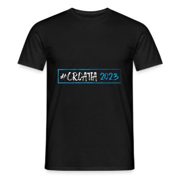 Croatia 2023 - Men's T-Shirt - black - Front - AI Model Male 178 light (178cm)