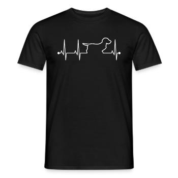 Rauhaardackel Hunde Dackel Dachshund EGK Geschenk - Männer T-Shirt - Schwarz - Vorne - AI Model Male 178 light (178cm)