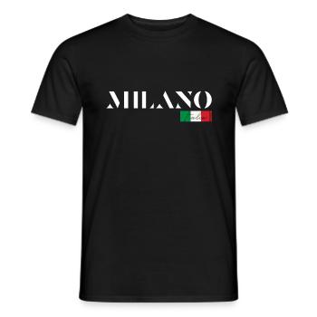 MILAN MILANO ITALIE ÎLES DE VACANCES (f) - T-shirt homme - noir - Devant - AI Model Male 178 light (178cm)