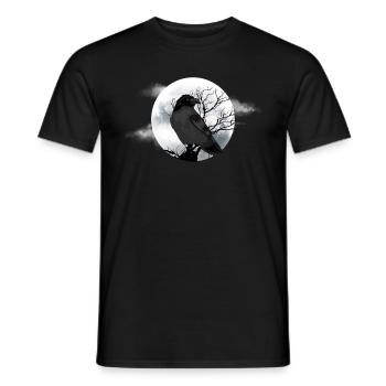 Corbeau lunaire - T-shirt homme - noir - Devant - AI Model Male 178 light (178cm)