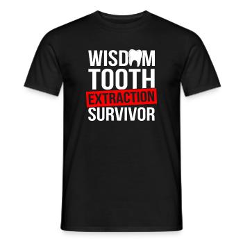 wisdom tooth extraction survivor, wisdom teeth - Männer T-Shirt - Schwarz - Vorne - AI Model Male 178 light (178cm)