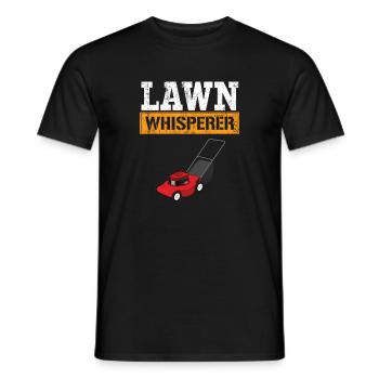Lawn whisperer mower, mowing - Männer T-Shirt - Schwarz - Vorne - AI Model Male 178 light (178cm)