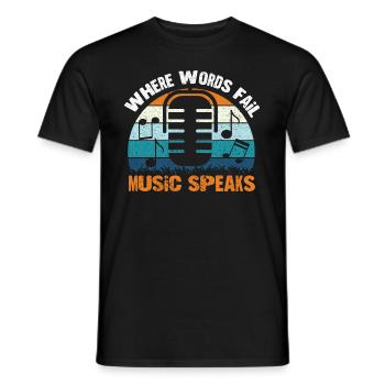 Musiker Musik Rhythmus Notenschlüssel - Männer T-Shirt - Schwarz - Vorne - AI Model Male 178 light (178cm)