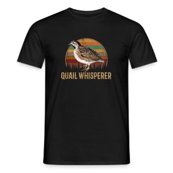 quail whisperer, quail - Männer T-Shirt - Schwarz - Vorne - AI Model Male 178 light (178cm)