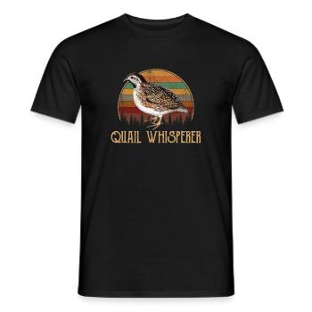 quail whisperer, quail - Männer T-Shirt - Schwarz - Vorne - AI Model Male 178 light (178cm)